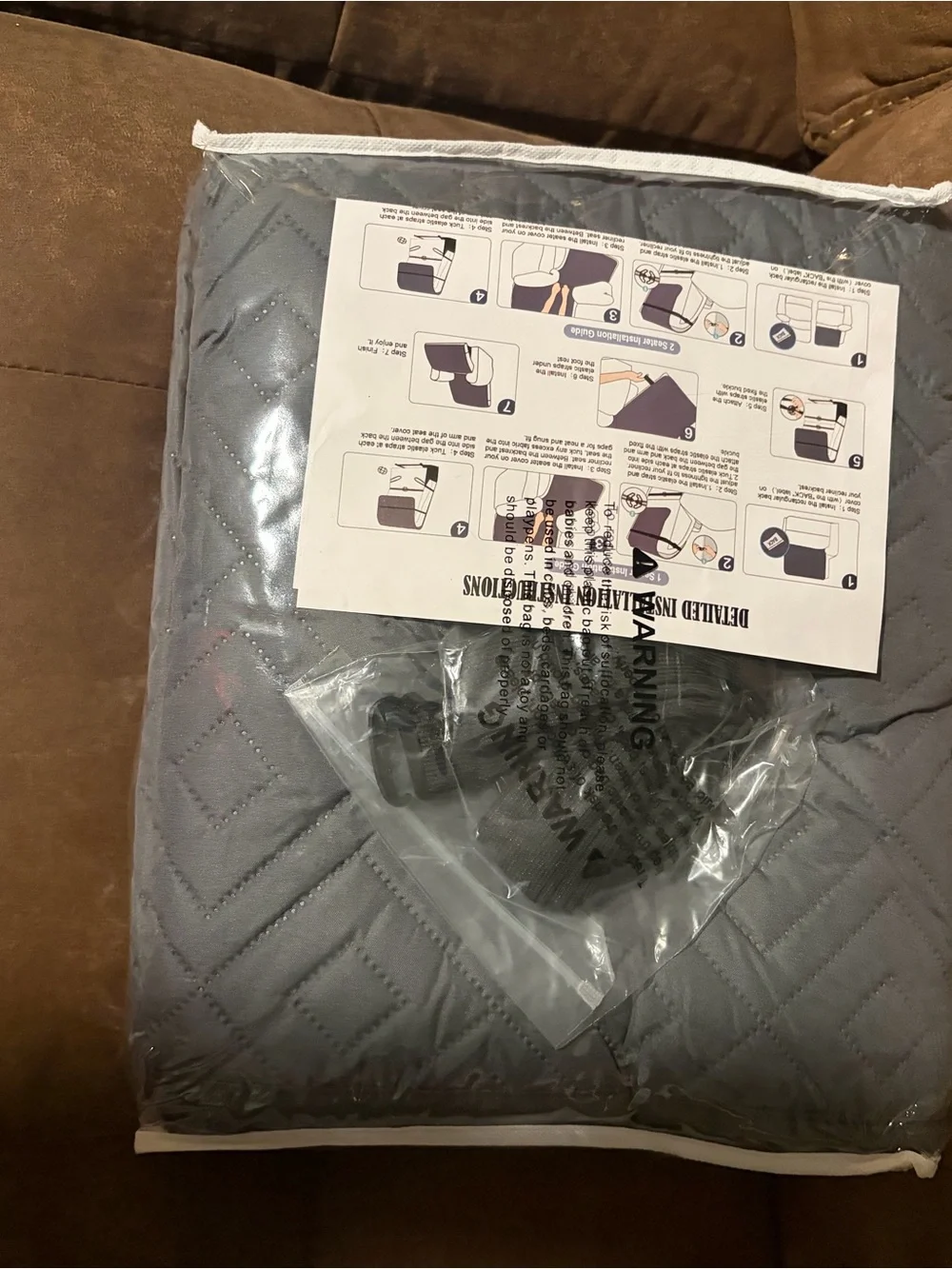 Genina Waterproof Oversized Quilted Recliner Cover 28'' / Dark Grey